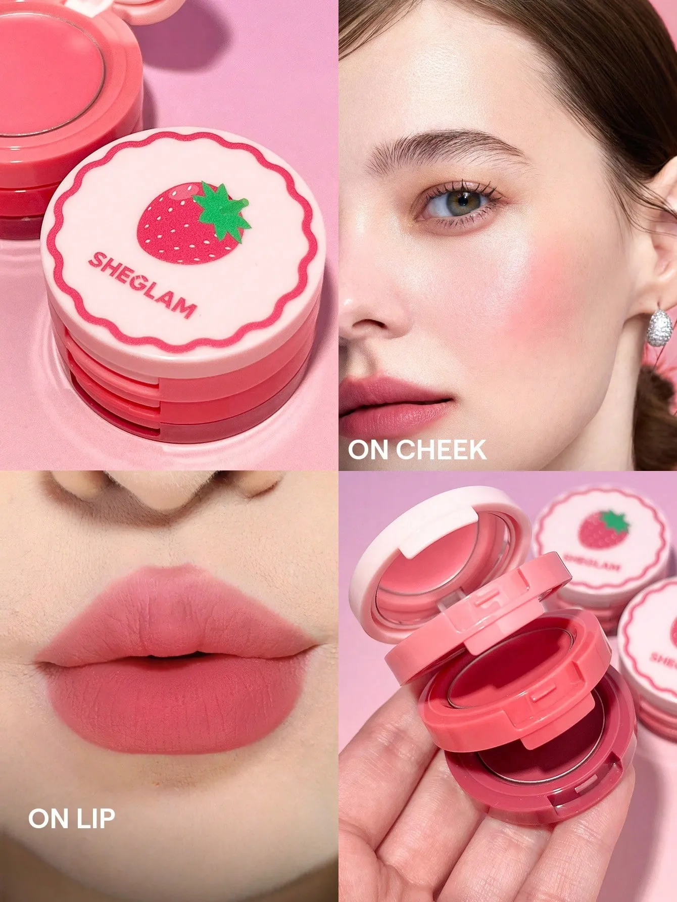 بعد از استفاده خرید کرم لب و گونه شیگلم اصل + بهترین قیمت (Strawberry)